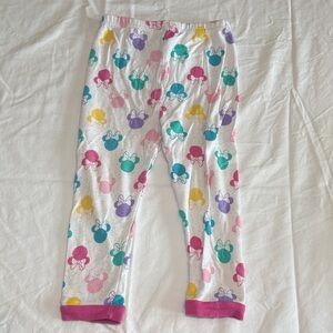Nina White Pajama Leggings with Multicolor Bow Mouse Prints